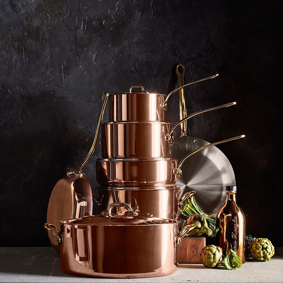 Williams Sonoma Mauviel M'150 B Copper 12-Piece Cookware Set